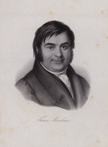 Thomas Bornhauser, Zwitsers theoloog (gravure) door Swiss School