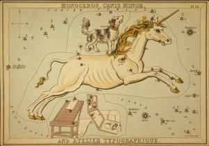 Monoceros, Canis Minor, en Atelier Typographique, Illustratie uit 