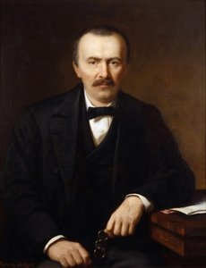 Portret van Heinrich Schliemann 1822-1890, ca 1866 door Sydney Hodges