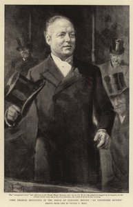 Lord Charles Beresford in het Lagerhuis met een onbetwiste terugkeer