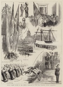 Prins Albert Victor bij de jaarlijkse inspectie van de Royal Hospital School, Greenwich door Sydney Prior Hall