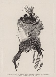 Prinses Maud van Wales, nu Prinses Charles van Denemarken door Sydney Prior Hall