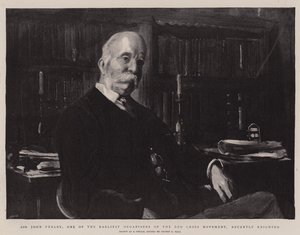 Sir John Furley, een van de eerste organisatoren van de Rode Kruis Beweging, onlangs geridderd door Sydney Prior Hall