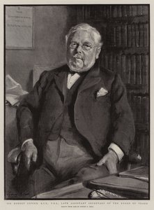Sir Robert Giffen, KCB, FRS, Voormalig Assistent-Secretaris van de Board of Trade door Sydney Prior Hall