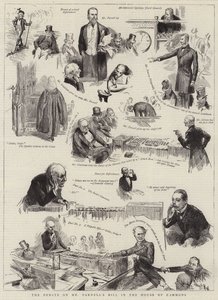 Het debat over de wet van Mr. Parnell in het Lagerhuis door Sydney Prior Hall