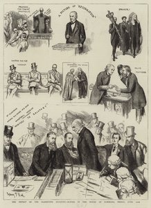 De Nederlaag van het Gladstone Ministerie, Scènes in het Lagerhuis, Vrijdag 12 juni door Sydney Prior Hall