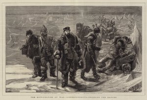 De moeilijkheden van oorlogscorrespondenten, de Donau overstekend