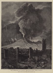De uitbarsting van de Vesuvius, gezien vanuit Pompeii door Sydney Prior Hall