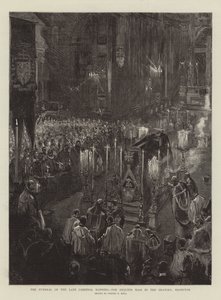 De Begrafenis van de Wijlen Kardinaal Manning, de Requiemmis in de Oratorium, Brompton door Sydney Prior Hall
