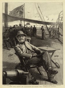 De Kiel-feesten, Mr Gladstone aan boord van de Tantallon Castle door Sydney Prior Hall