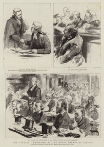 De Parnell Commissie bij de Koninklijke Hoven van Justitie door Sydney Prior Hall