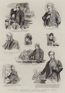 De Parnell-commissie bij de Royal Courts of Justice door Sydney Prior Hall