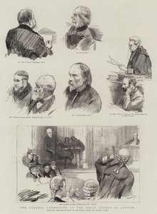 De Parnell-commissie in de Royal Courts of Justice door Sydney Prior Hall