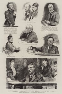 De Parnell Commissie bij de Koninklijke Hoven van Justitie door Sydney Prior Hall