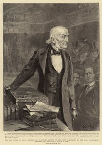 De laatste toespraak als premier, Mr. Gladstone spreekt over de amendementen van de Lords op de Local Government (Engeland en Wales) Bill, 1 maart 1894