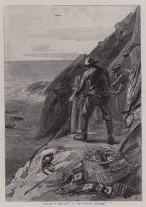 Arbeiders van de zee, bij de Gouffre, Guernsey door Sydney Prior Hall