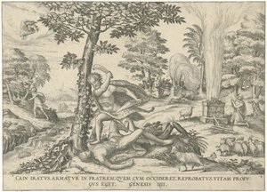 Kaïn en Abel door Symon Novelanus (attributed to)