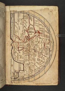 Minārat al-aqdās, f94, Een kaart van Europa, West-Azië en Noord-Afrika, geprojecteerd vanuit het noorden naar het zuiden door Syrian School