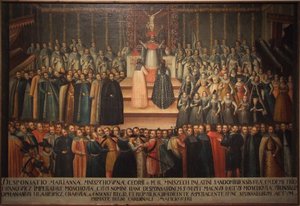 De verloving in absentia van Marina Mniszech en Valse Demetrius in Krakau op 12 november 1605, Graaf