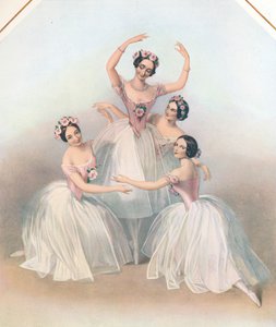 De beroemde Pas De Quatre: gecomponeerd door Jules Perrot, c1850 door TH Maguire