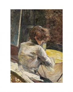 Wachten (ca. 1887) door TOULOUSE LAUTREC