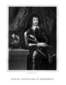 Spencer Compton, 2e graaf van Northampton, royalistische soldaat, 1827 door T. A. Dean