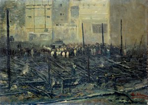 De Bazaar van Liefdadigheid na de brand van 4/05/1897 door T. Bianco