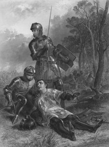 De Dood van de Graaf van Warwick Koning Hendrik VI, ca. 1870 door T. Brown