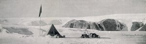 Couloir Kliffen, Granite Harbour, met het Kamp bij de Piedmont Tongue, ca. 1911, 1913 door T. Griffith Taylor