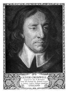 Oliver Cromwell 1599-1658, Lord Protector van Engeland, 1899 door T. Johnson