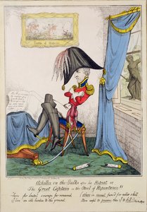 Achilles in de put na zijn terugtrekking of, De grote kapitein op de kruk van berouw, uitgegeven door G. Humphrey, 7 mei 1827 door T. Jones