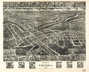 Vogelvlucht van Emporia, Virginia 1907