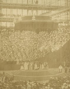 Koningin Victoria Voorzitter bij de Heropening van het Gereconstrueerde Crystal Palace in Sydenham, 1854