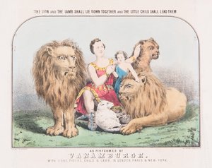 De leeuw en het lam zullen samen liggen en het kleine kind zal hen leiden, ca. 1840 door T. W. Strong