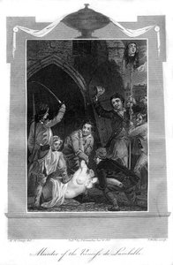 Moord op de prinses de Lamballe, 1816 door T. Wallis