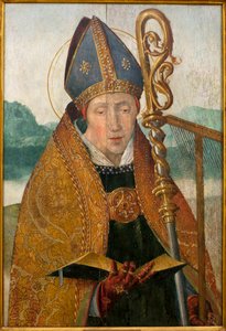 Sint Blasius - Schilderij uit het atelier van Broeder Carlos (Vlaamse schilder actief tussen 1517 en 1544)