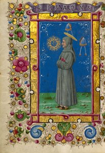 Sint Bernardinus van Siena door Taddeo Crivelli
