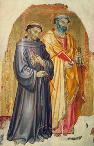 Sint Franciscus en Sint Petrus door Taddeo di Bartolo
