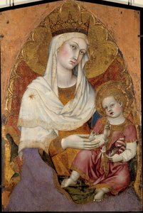 De Maagd en Kind Altaarstuk door Taddeo di Bartolo (1363-1422). Rond 1400. Dim. 1,04 x 0,69 m. Avignon, Musee du Petro Palais