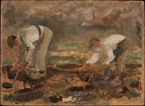 Werk op het veld door Tadeusz Makowski