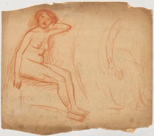 Studie einer sitzenden Frau