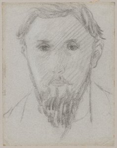 Portretstudie van een jonge man met baard