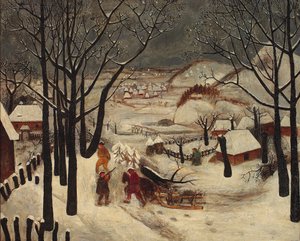 Winter door Tadeusz Makowski