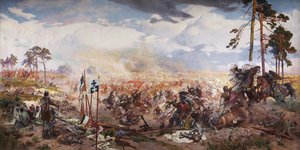 De Slag bij Grunwald, 1910 door Tadeusz Popiel