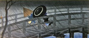 Regenbui bij Terashima