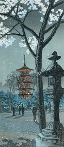 Bloesem, pagode en lantaarn