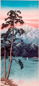 Blijvende sneeuw op de Shirane-berg, Nikko door Takahashi Hiroaki