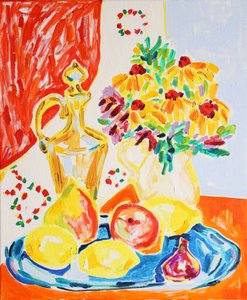 Kleurrijke bloemen en fruit door Tamara Jare
