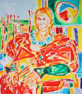 Portret van een levendige vrouw door Tamara Jare