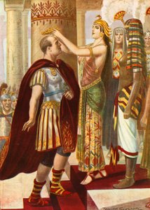 Cleopatra verwelkomt Caesar door Tancredi Scarpelli